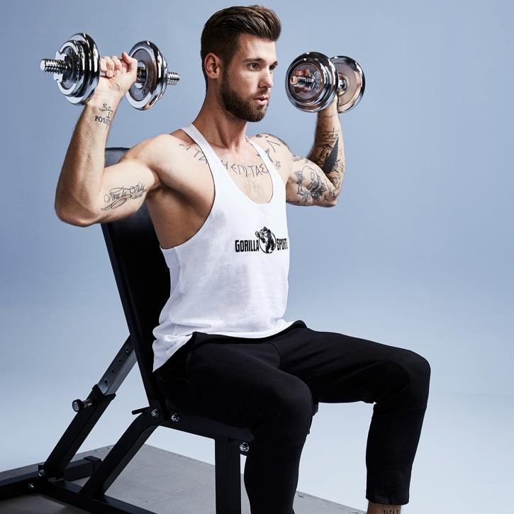 Kurzhantelstangenset 30 mm Chrom 35 cm mit Federverschluss