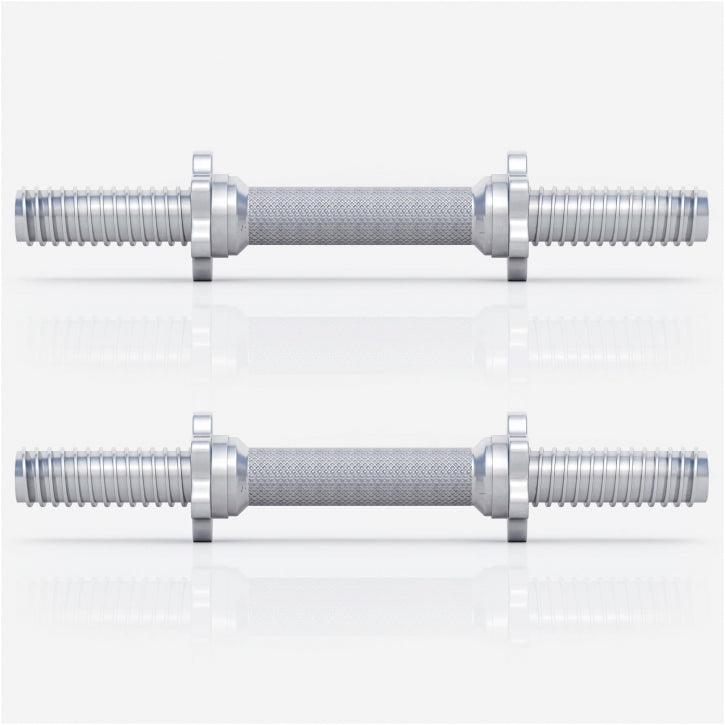 Kurzhantelstangenset 30 mm Chrom 42 cm Sternverschluss