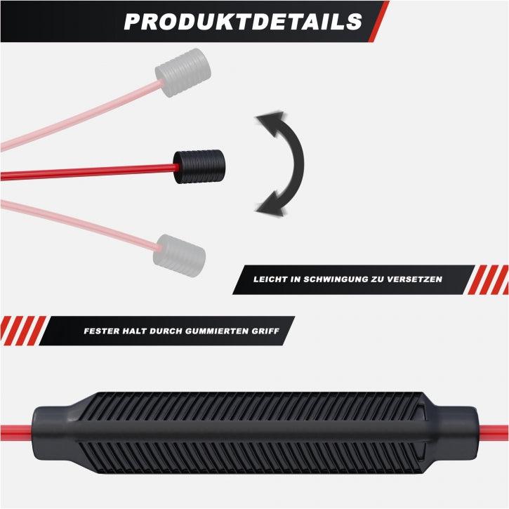 Schwungstab Rot/Schwarz 160 cm