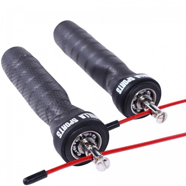 Profi Springseil Schwarz/Rot inkl. Beutel & Zusatzgewichten