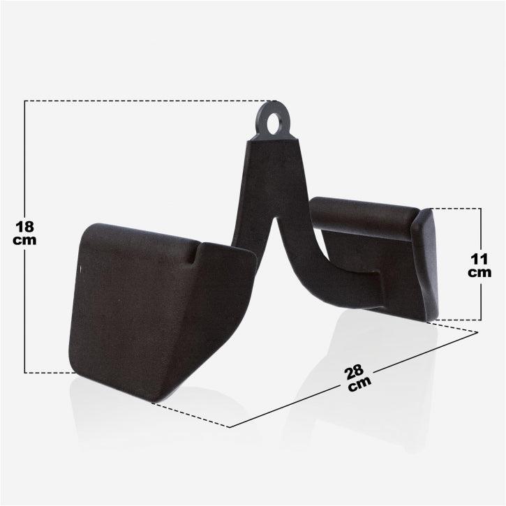 Latzug-/Rudergriff Gummi schwarz