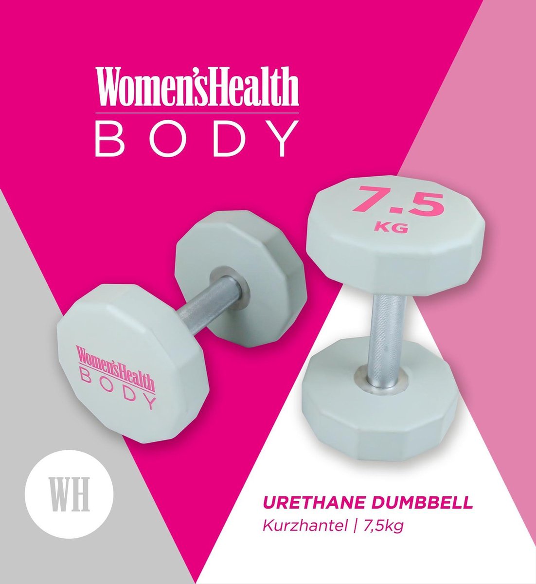 Kurzhantel Pink/Grau 2.5 - 15 KG